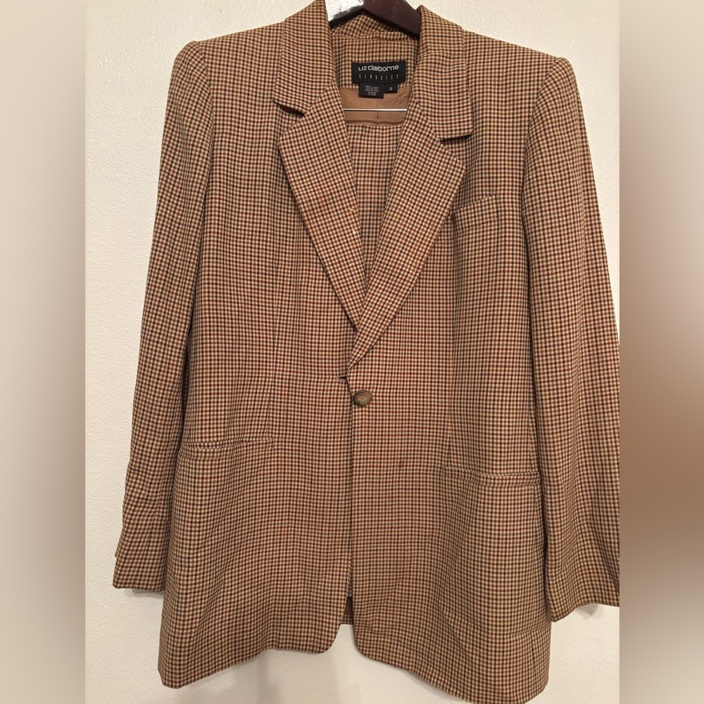 Vintage Liz Claiborne houndstooth suit 8